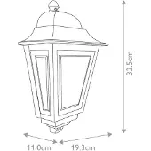 ELSTEAD Utendørs vegglampe Deco Lane, grønn, lykt, aluminium, IP44