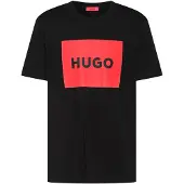 HUGO for man. 50467952 T-shirt Dulive black (M), Casual, Cotton, Short sleeve, Sustainable