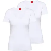 HUGO for woman. 50469660 Set 2 T-shirts Twin white (S), Homewear, Cotton