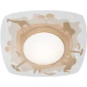 Elobra Scandi Savanne taklampe, oransje, 58 cm, tre