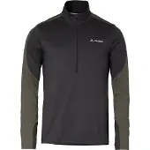 Vaude Men's Livigno Halfzip II, mellomlag, herre, svart/grønn