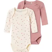 Name it Body I/e - Noos - NbfBody - 2-pack - Smørkrem - - 56 - Langermet Body