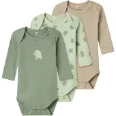 Name it Bodyer I/e - Noos - NbmBody - 3-pack - Sea Skum Elephant - - 50 - Langermet Body