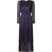 Pepe Jeans for woman. PL953637 Althea long dress black, blue (S), Casual, Party, Polyester, Long sleeve