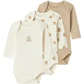 Name it Body I/e - Noos - 3-pack - Jet Strøm - - 62 - Langermet Body