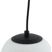 LUCANDE hengelampe Bidolo, svart, glass, Ø 15 cm, IP44