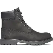 Timberland for woman. TB08658A0011 6 Inch Premium waterproof leather lace-up boots black (42 W), Flat, Laces, Casual