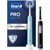 Oral-B Pro Series 1 Duo Pack elektrisk tannbørste, svart / blå