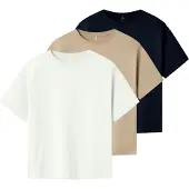 Name it T-shirts - Noos - 3-pack - NkmVobbo - Dark Sapphire/PACK - - 6 år (116) - T-skjorte