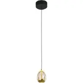 Highlight Golden Egg hengelampe, rav/gull, Ø 13 cm, glass/metall