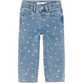 Name It Mini Jeans - NmfBella - Medium+ Blue Denim/Hearts - - 3 år (98) - Jeans