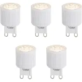 LUEDD Sett med 5 G9 24 mm LED-pærer 3W 300lm 2700K