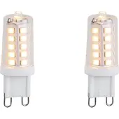 LUEDD Sett med 2 G9 dimbare LED-pærer 3W 250lm 3000K