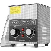 Vevor 2L ultralydrenser med varmetimer og kurv, profesjonell digital sonisk kavitasjonsmaskin, 60W rengjøringsmaskin for klokker, briller, mynter, metalldeler, verktøy