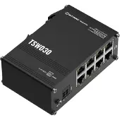 Teltonika TSW030 - Switch - ikke-styrt - 8 x 10/100 - DIN-skinnemonterbar