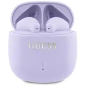 GUESS Bluetooth-hodetelefoner GUTWSJ14ESGU TWS + dokkingstasjon lilla/lilla Trykt Classic Logo