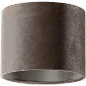 QAZQA Taupe rund velour lampeskjerm 18/18/14