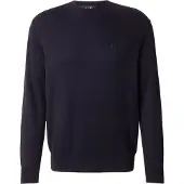 Armani Exchange for man. XM000338AF12291UB101 Navy crew neck jumper (L), Casual, Cotton