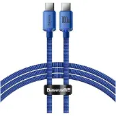Baseus Crystal Shine USB-C / USB-C Kabel CAJY000603 - 1.2m - Blå