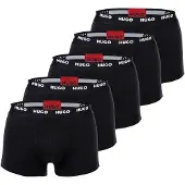 HUGO for man. 50493840 Pack of 5 black boxers (L), Homewear, Cotton
