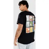 Monet Skateboards Floral Stamps T-skjorte svart