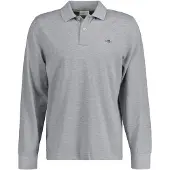 Gant for man. 2230 Polo Shield Pique grey (4XL), Casual, Cotton, Long sleeve