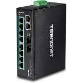 Trendnet 10 Porter Herdet Power Over Ethernet+ Din-skinne Switch