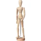 Royal Talens Manikin Man plain wood høyde 30 cm