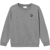Name it Collegegenser - Noos - NkmVimo - Grey Melange - - 11-12 år (146-152) - Collegegenser