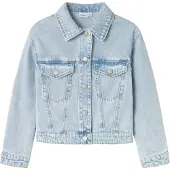 Name it Denimjakke - Noos - NkfMila - Light Blue Bleket Denim - - 14 år (164) - Denimjakker
