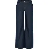Pieces Selma Wide Leg Lavmidjede Jeans
