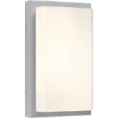 LCD Utendørs vegglampe 059, stål, opalglas, 29 cm, IP44, E27
