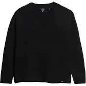 Superdry for woman. W6110521A Oversized V-neck jumper black (M), Casual, Acrylic