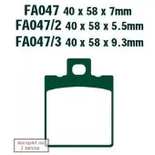EBC Brakes Fa Series Organic Fa047/3 Bremseklosser