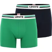 Levi's Boxershorts - 2-pack - Green/Navy - - M - Medium - Boxershorts