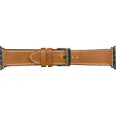 dbramante1928 Copenhagen - Klokkestropp for smart armbåndsur - romgrå/brungul - for Apple Watch Hermès Series 9, SE 3, Series 10, Series 11, Series 9, Ultra 2, Ultra 3