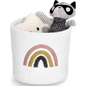 Zeller oppbevaringskurv i flett RAINBOW, Ø 25 cm
