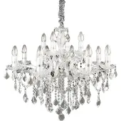 Ideal Lux lysekrone Florian kromfarget, krystall, 12flg.