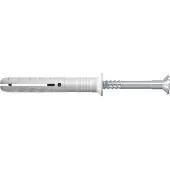 Fischer 50347, Skrue- og veggpluggsett, Murstein, Betong, Nylon, Sinkbelagt stål, Pozidriv, PZ3