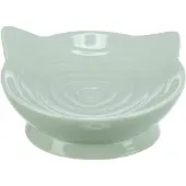 Aptel Viviana forhøyet skål til katt, keramikk, salvie, 0,15 l / 14 cm