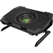 Genesis Oxid 850 RGB - Notebook-stativ - med 5 kjølevifter, 2-port USB-hub - 17,3 - 140 mm/60 mm - svart