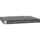 Netgear M4300-48X - Switch - L3 - Styrt - 48 x 10 Gigabit Ethernet + 4 x delt 10 Gigabit SFP+ - front til bakside-luftflyt - rackmonterbar