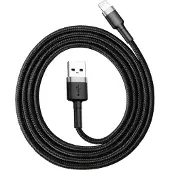 Baseus Cafule USB 2.0 / Lightning Kabel - 1m - Svart / Grå