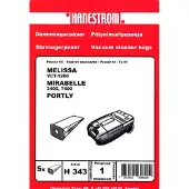 Haneström Støvsugerposer, papir, 5st.