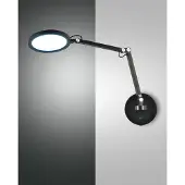 FABAS LUCE Regina LED-vegglampe, svart, CCT, dimbar, justerbar