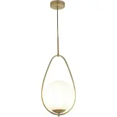Searchlight Hengelampe Avalon med glass-skjerm, gull