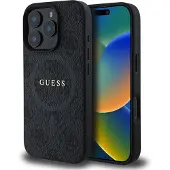GUESS iPhone 16 Pro 4G Ringdeksel i farger - MagSafe-kompatibel - Svart