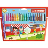 Stabilo Tusjer - Power - 24 stk. - Flerfarget - - OneSize - Tusj