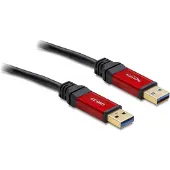 DeLOCK USB 3.2 Gen 1-kabel type A hann til type A hann, 2 m (Premium)