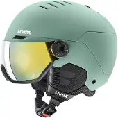 Uvex Wanted Visor, Skihjelm med Visir, Oxid Green Matt